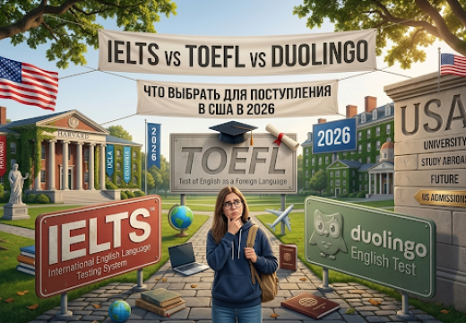 IELTS vs TOEFL vs Duolingo: что выбрать для поступления в США в 2026